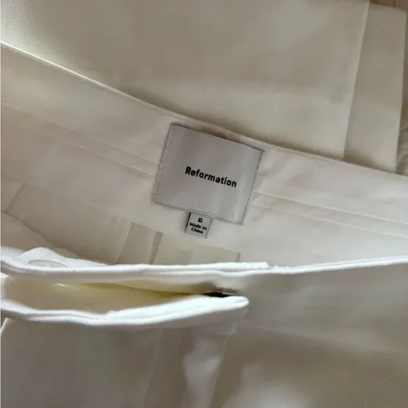 Reformation white pants